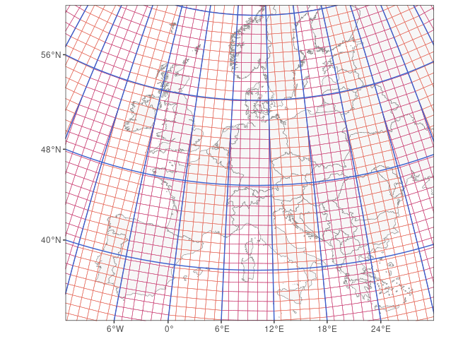 The intersection of the UTM grid by latitude bands of 8° wide forms the basis of the MGRS. This map does not include the subsequent changes to some MGRS grid zones in the north, e.g. in Norway.